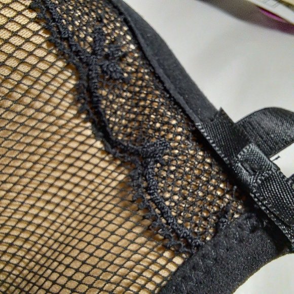 FREYA Idol Allure NWT BRA Sz 28H Molded Underwire Cups J. Hook Fishnet & Lace - Picture 8 of 14